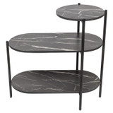 3 Tier Marble Effect Side Table