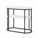 ELCHE Oval 2 Tier Side Table