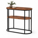 ELCHE Oval 2 Tier Side Table