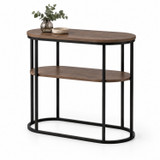 ELCHE Oval 2 Tier Side Table