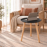 FEZ 40cm Round Tripod Side Table with Embossed Top
