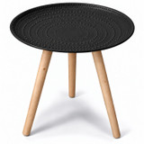 FEZ 40cm Round Tripod Side Table with Embossed Top