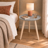 FEZ 40cm Round Tripod Side Table with Embossed Top