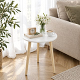 40X50cm Round Side Table with Solid Wooden Legs