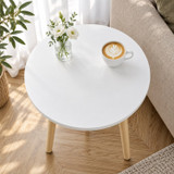 40X50cm Round Side Table with Solid Wooden Legs
