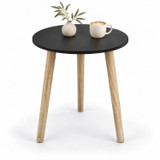 40X50cm Round Side Table with Solid Wooden Legs