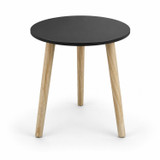 40X50cm Round Side Table with Solid Wooden Legs