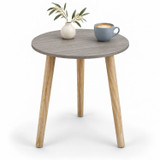 40X50cm Round Side Table with Solid Wooden Legs