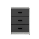 Modern 3 Drawer Bedside Table