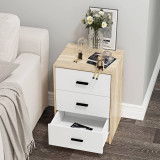 Modern 3 Drawer Bedside Table