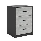 Modern 3 Drawer Bedside Table