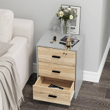 Modern 3 Drawer Bedside Table