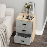 Modern 3 Drawer Bedside Table