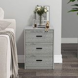 Modern 3 Drawer Bedside Table