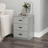 Modern 3 Drawer Bedside Table