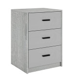 Modern 3 Drawer Bedside Table