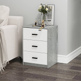 Modern 3 Drawer Bedside Table
