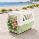 Plastic Vented Pet Carrier Travel Crate for Dogs & Cats