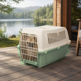 Plastic Vented Pet Carrier Travel Crate for Dogs & Cats