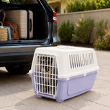 Plastic Vented Pet Carrier Travel Crate for Dogs & Cats