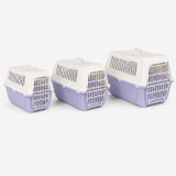 Plastic Vented Pet Carrier Travel Crate for Dogs & Cats