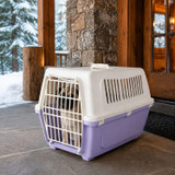 Plastic Vented Pet Carrier Travel Crate for Dogs & Cats