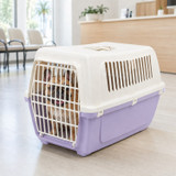 Plastic Vented Pet Carrier Travel Crate for Dogs & Cats