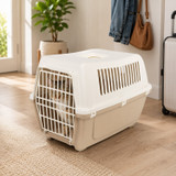 Plastic Vented Pet Carrier Travel Crate for Dogs & Cats