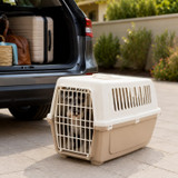 Plastic Vented Pet Carrier Travel Crate for Dogs & Cats