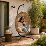 TULUM Hanging Rattan Egg Chair