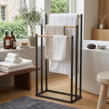 3 Tier Freestanding Towel Rack Metal Bam Bathroom Stand