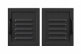 27.5cm Modern Black Bookcase Cabinet Replacement Doors