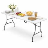 CORBY 6ft Folding Trestle Table Heavy Duty w/ Handle