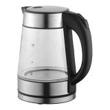 1.7L Electric Glass Kettle Blue LED Stainless Steel Fast Boil