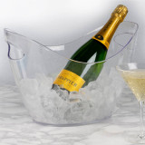 2x Large Clear Acrylic Ice Bucket Champagne Cooler Tub