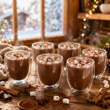 6x 350ml Double Walled Glasses Thermal Cups