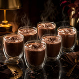 6x 350ml Double Walled Glasses Thermal Cups