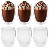 6x 350ml Double Walled Glasses Thermal Cups