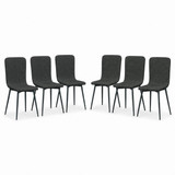 OSLO Modern Scoop-Back Dining Chairs in Chunky Woven Fabric with Matching Metal Legs
