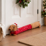 Christmas Sausage Dog Draught Excluder