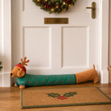 Christmas Sausage Dog Draught Excluder