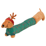 Christmas Sausage Dog Draught Excluder