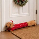Christmas Sausage Dog Draught Excluder