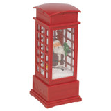 Musical Light Up Christmas Telephone Box Snow Lantern