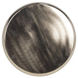 34cm Round Metal Serving Tray Hammered Design