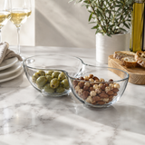 LUXE Crystallin Divided Snack Bowl 2/3 Section Serving Dish
