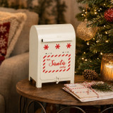 Christmas Metal Mailbox Santa Letters Table Decoration