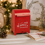 Christmas Metal Mailbox Santa Letters Table Decoration