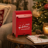 Christmas Metal Mailbox Santa Letters Table Decoration
