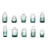 Glass Bud Vase Set Small Flower Vases Mixed Patterns